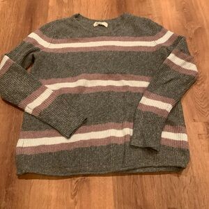 Pinque Grey and Mauve Striped Sweater